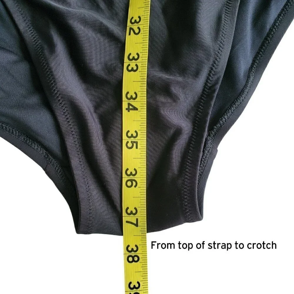 NWT Old Navy Tie-Front Keyhole Bandeau-Style One-Piece Swimsuit Black 4X